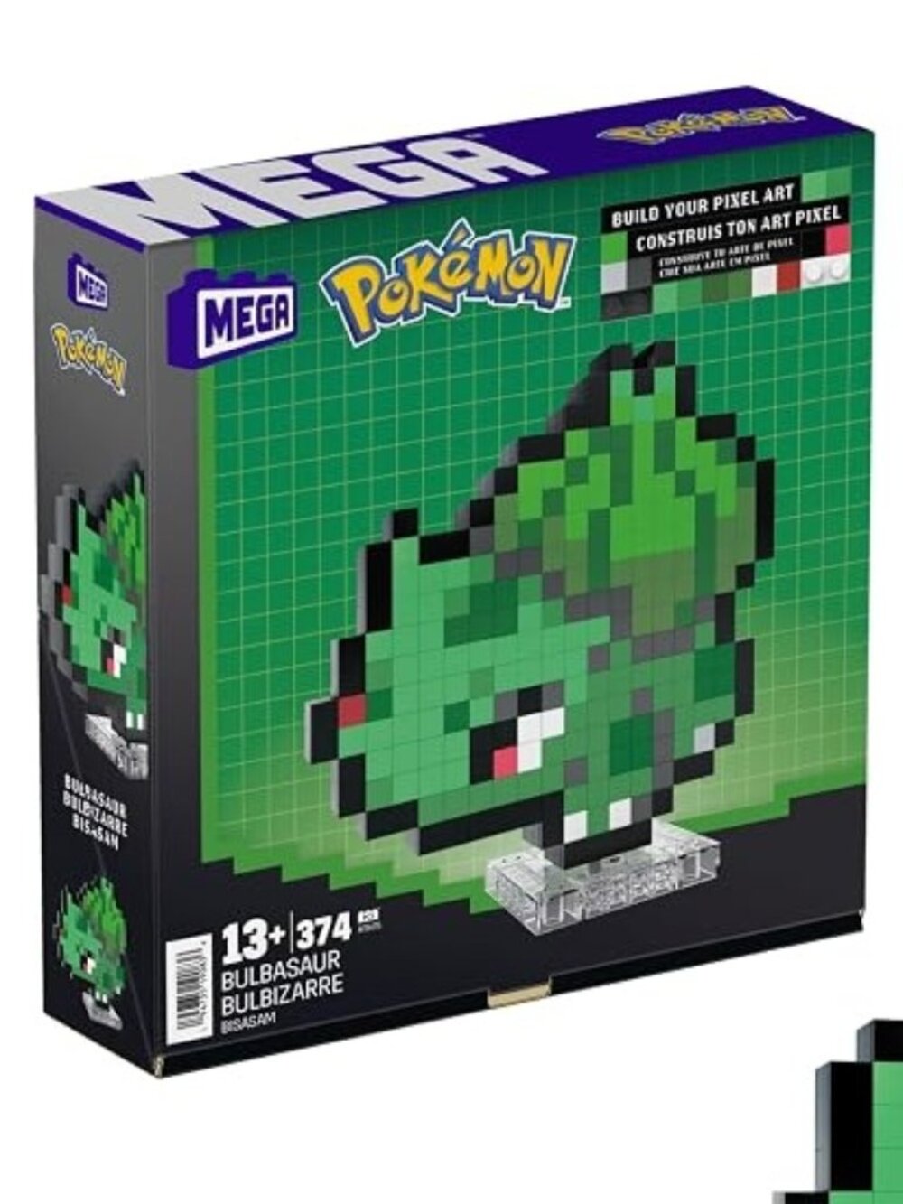 MEGA Pokemon Bulbasaur Pixel Art Building Kit - 374 pcs - NEW